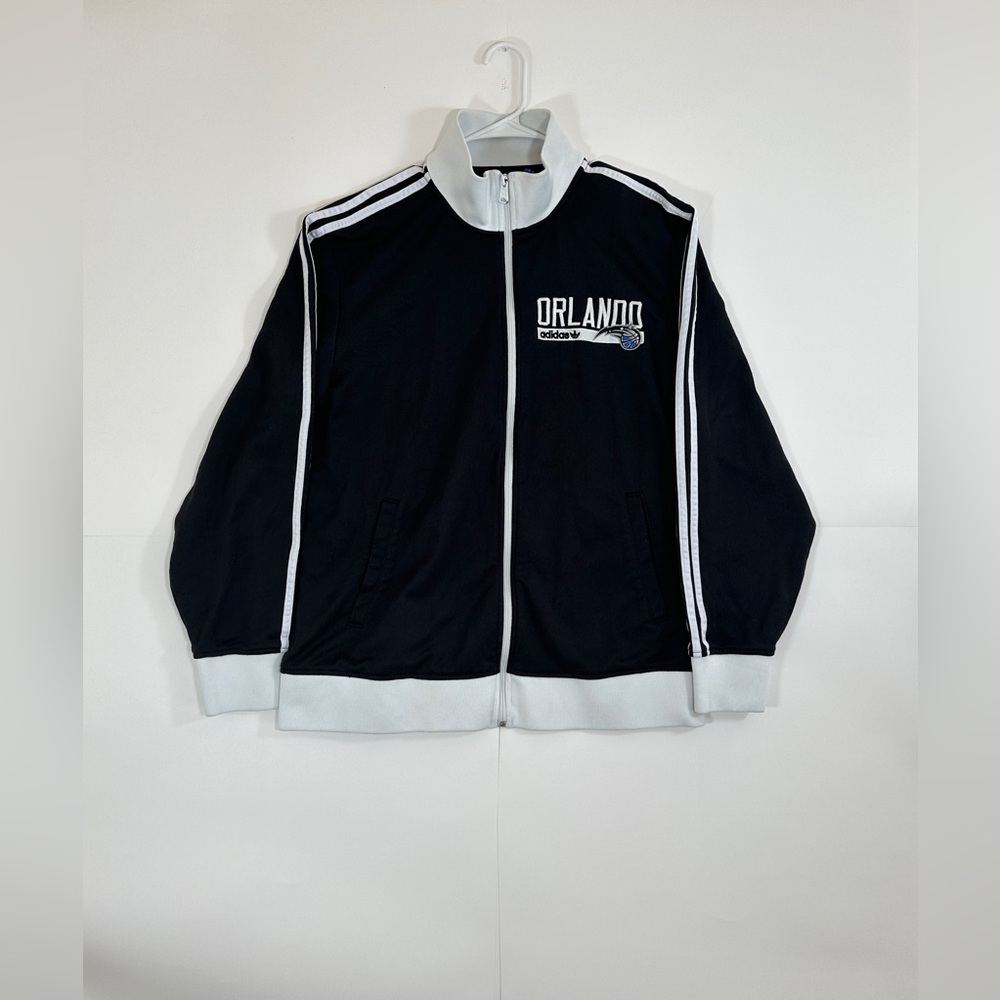 Adidas NBA Orlando Magic Black Zip Track Jacket Men Size XL Active Athletic Wear